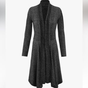 Cabi Cloak Cardigan Style #3530 Black and White Marled Finish